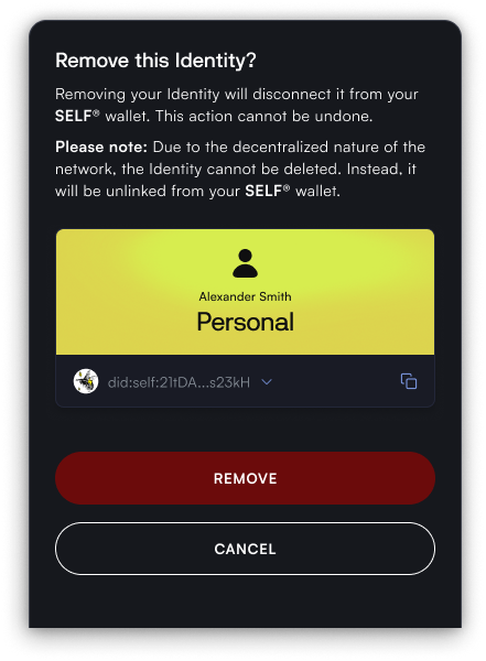 "remove identity image"